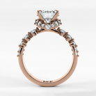 Anillo de Compromiso Estructura - Redondo en oro rosa - vista 3