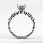 Anillo de Compromiso Eterno - Esmeralda en oro blanco - vista 3