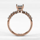 Anillo de Compromiso Eterno - Esmeralda en oro rosa - vista 3