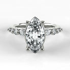 Anillo de Compromiso Eterno - Marquesa en oro blanco - vista 1