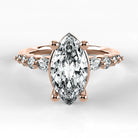 Anillo de Compromiso Eterno - Marquesa en oro rosa - vista 1