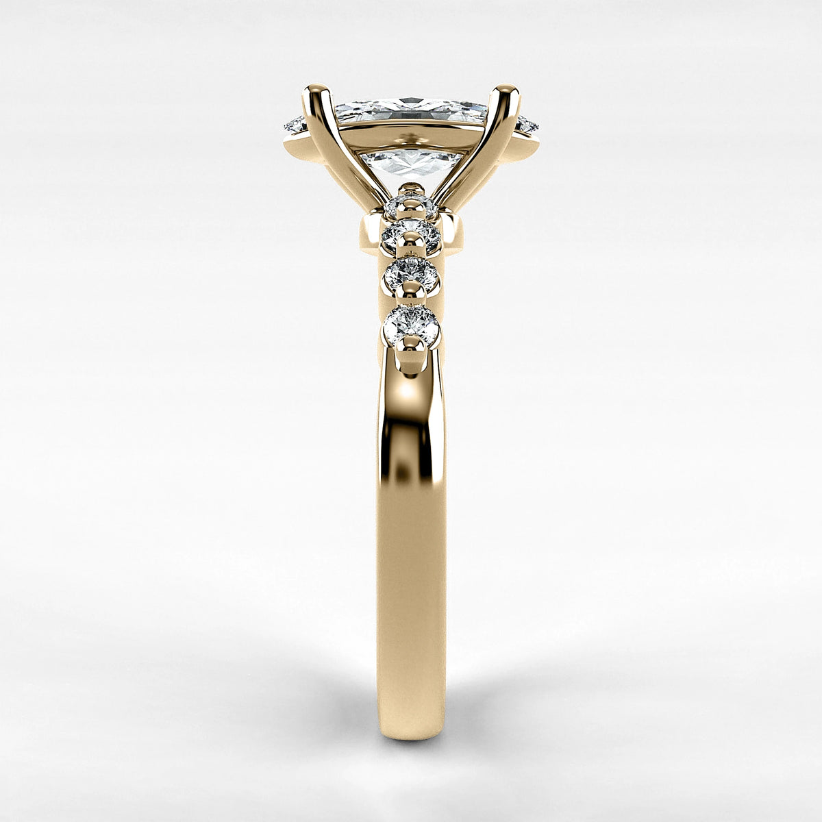 Anillo de Compromiso Eterno - Marquesa en oro amarillo - vista 2