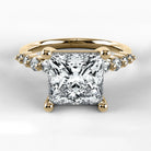 Anillo de Compromiso Eterno - Princess en oro amarillo - vista 1