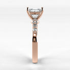 Anillo de Compromiso Eterno - Princess en oro rosa - vista 2