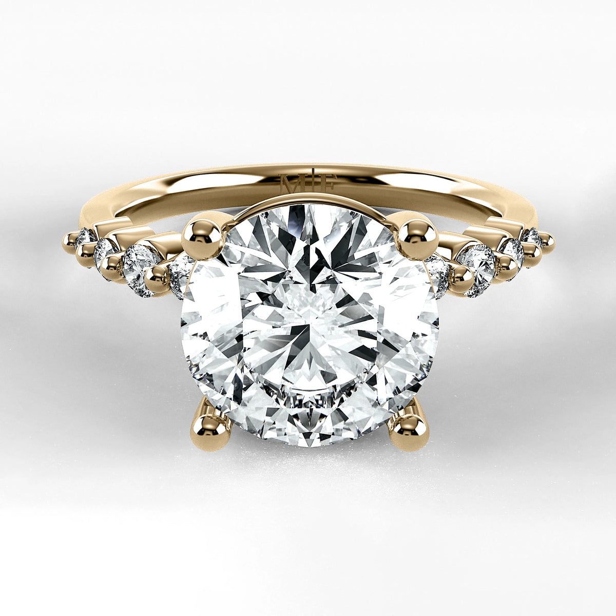 Anillo de Compromiso Eterno - Redondo en oro amarillo - vista 1