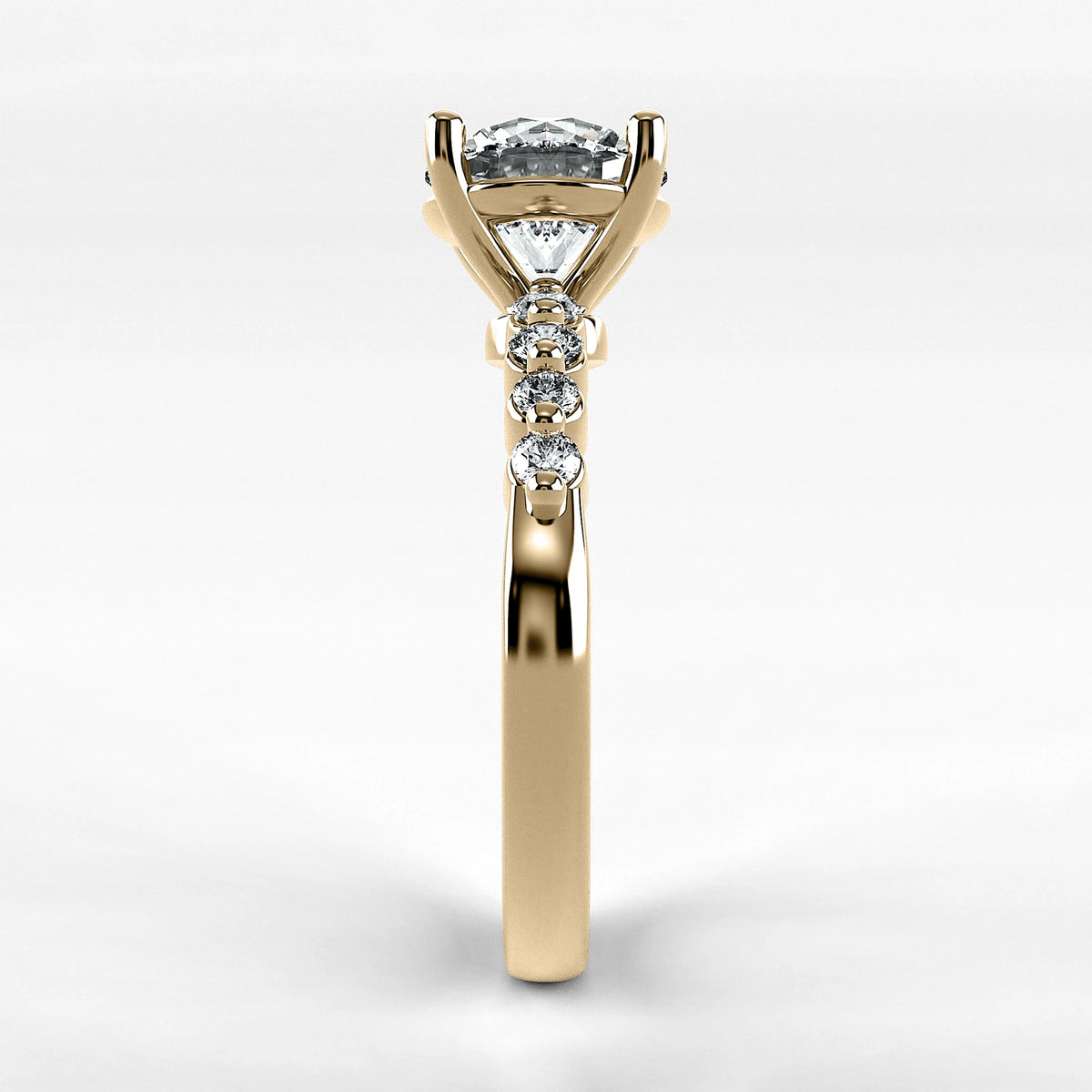 Anillo de Compromiso Eterno - Redondo en oro amarillo - vista 2
