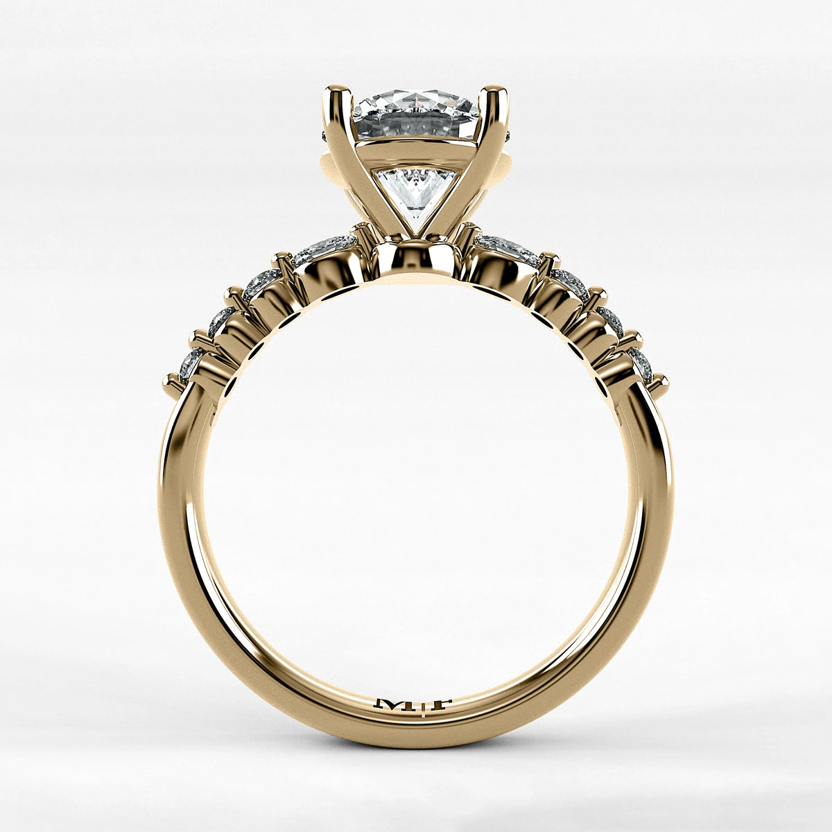 Anillo de Compromiso Eterno - Redondo en oro amarillo - vista 3