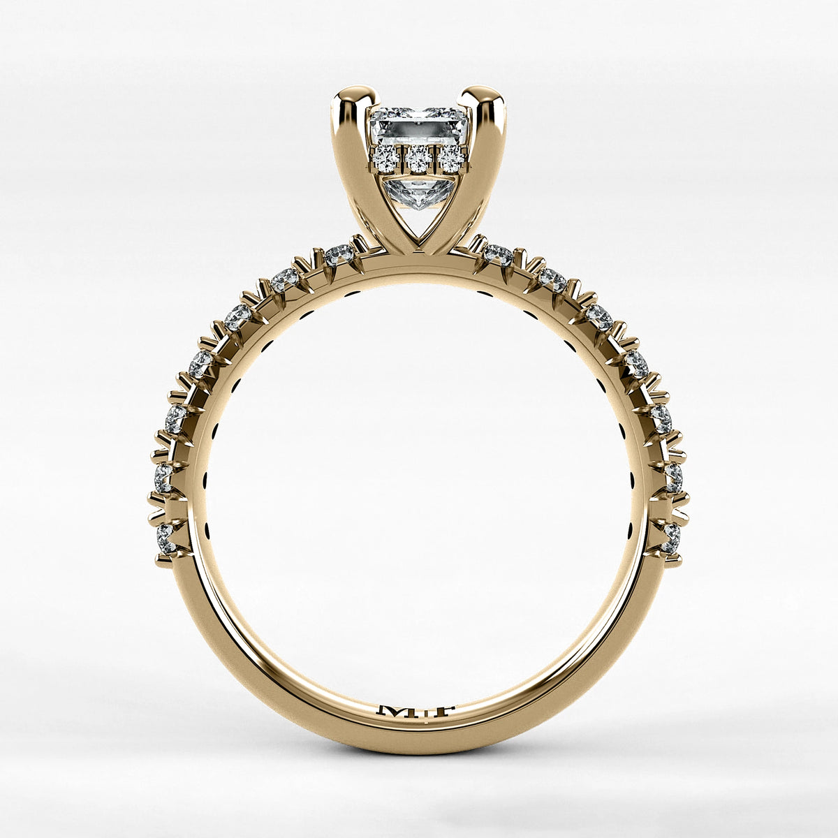 Anillo de Compromiso Herencia - Esmeralda en oro amarillo - vista 3