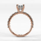Anillo de Compromiso Herencia - Esmeralda en oro rosa - vista 3