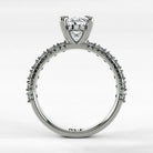Anillo de Compromiso Herencia - Oval en oro blanco - vista 3