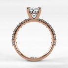 Anillo de Compromiso Herencia - Oval en oro rosa - vista 3