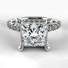 Anillo de Compromiso Herencia - Princess en oro blanco - vista 1