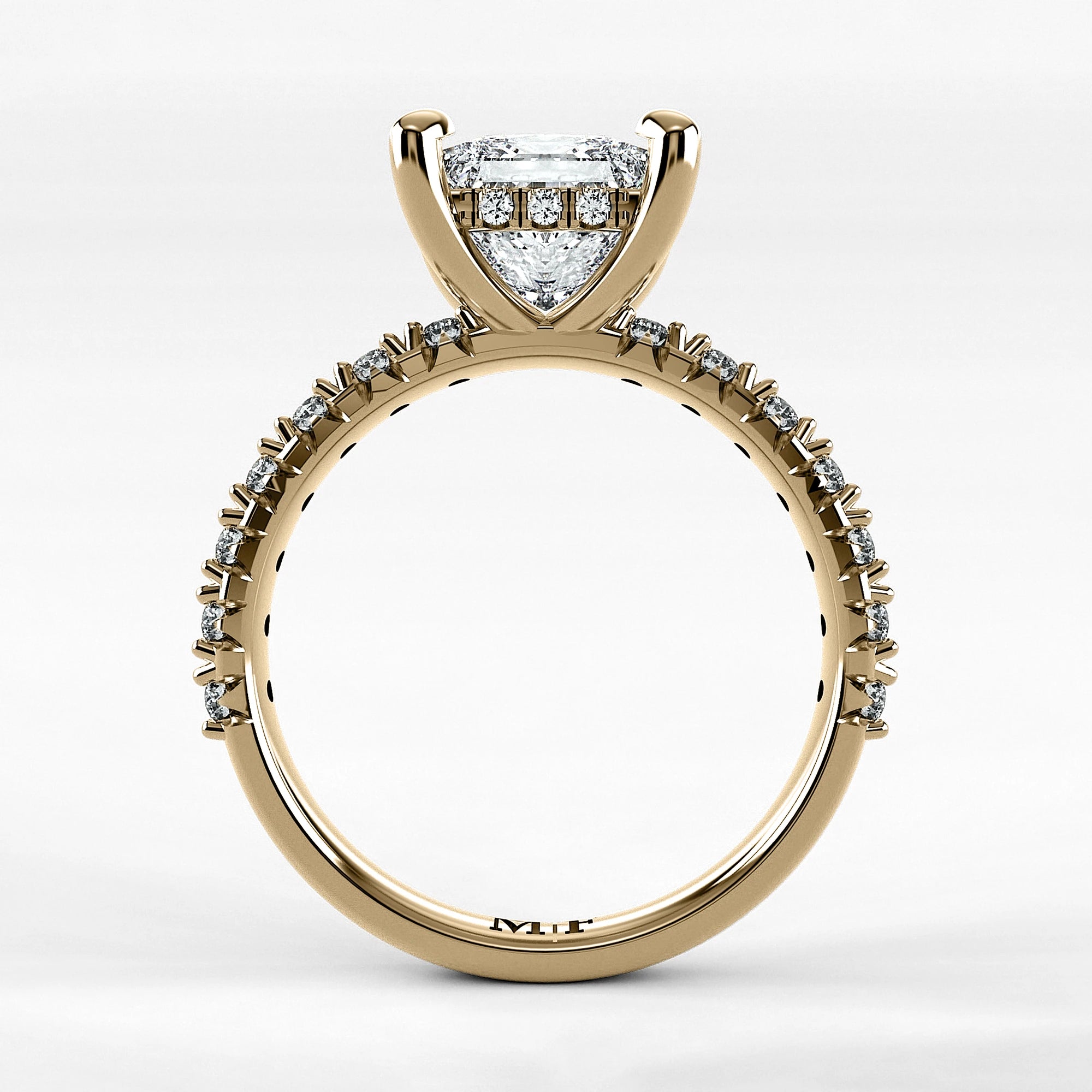 Anillo de Compromiso Herencia - Princess en oro amarillo - vista 3