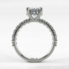 Anillo de Compromiso Herencia - Redondo en oro blanco - vista 3