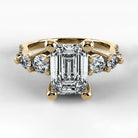 Anillo de Compromiso Noble - Esmeralda en oro amarillo - vista 1
