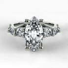 Anillo de Compromiso Noble - Marquesa en oro blanco - vista 1