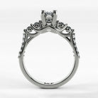 Anillo de Compromiso Noble - Marquesa en oro blanco - vista 3