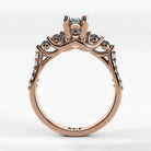 Anillo de Compromiso Noble - Marquesa en oro rosa - vista 3