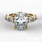 Anillo de Compromiso Noble - Oval en oro amarillo - vista 1