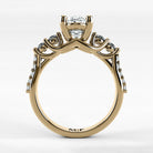 Anillo de Compromiso Noble - Oval en oro amarillo - vista 3