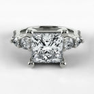 Anillo de Compromiso Noble - Princess en oro blanco - vista 1