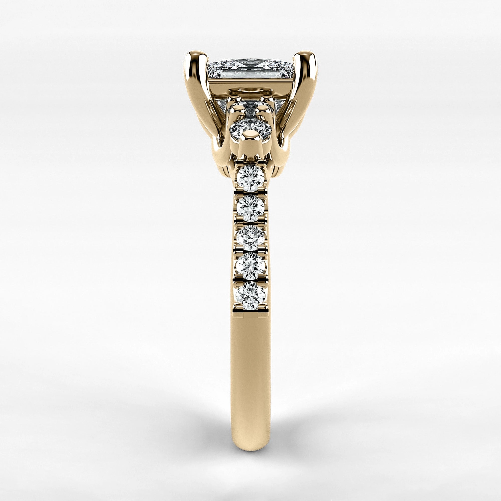 Anillo de Compromiso Noble - Princess en oro amarillo - vista 2