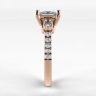 Anillo de Compromiso Noble - Princess en oro rosa - vista 2