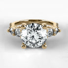 Anillo de Compromiso Noble - Redondo en oro amarillo - vista 1
