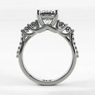 Anillo de Compromiso Noble - Redondo en oro blanco - vista 3