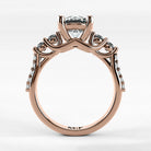 Anillo de Compromiso Noble - Redondo en oro rosa - vista 3