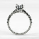 Anillo de Compromiso Supremo - Esmeralda en oro blanco - vista 3