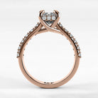 Anillo de Compromiso Supremo - Esmeralda en oro rosa - vista 3