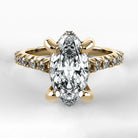 Anillo de Compromiso Supremo - Marquesa en oro amarillo - vista 1