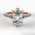 Anillo de Compromiso Supremo - Marquesa en oro rosa - vista 1