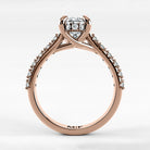 Anillo de Compromiso Supremo - Oval en oro rosa - vista 3