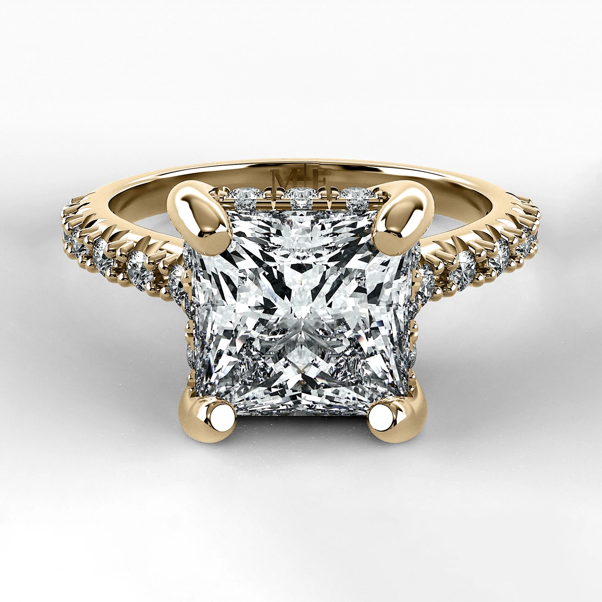 Anillo de Compromiso Supremo - Princess en oro amarillo - vista 1