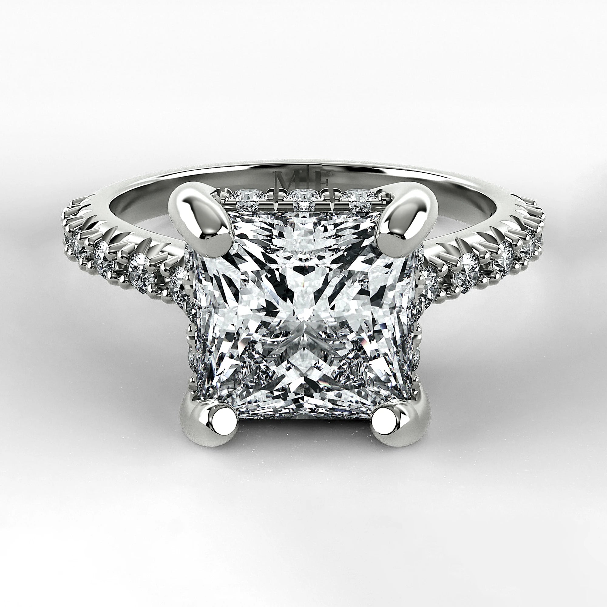 Anillo de Compromiso Supremo - Princess en oro blanco - vista 1