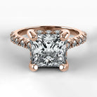 Anillo de Compromiso Supremo - Princess en oro rosa - vista 1