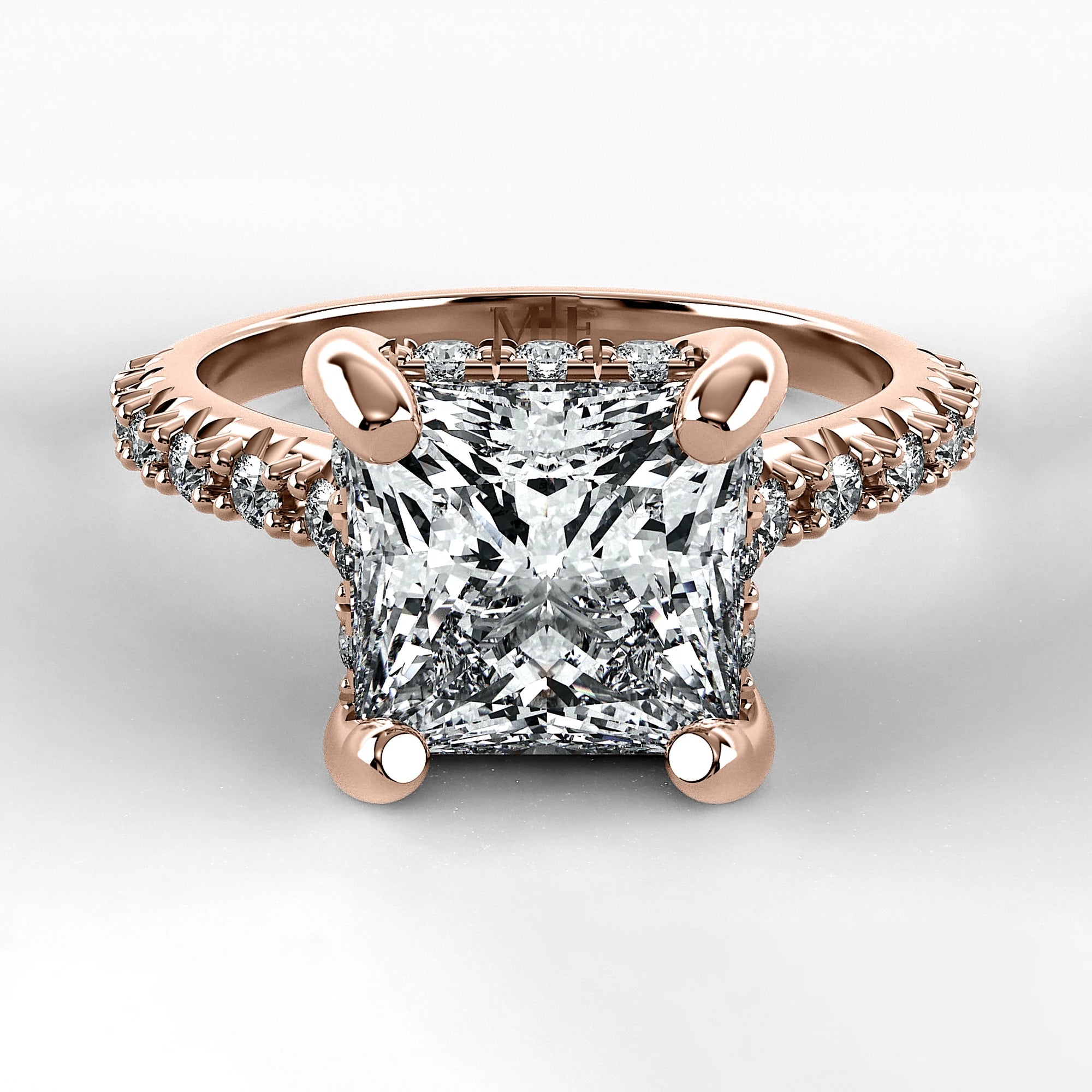 Anillo de Compromiso Supremo - Princess en oro rosa - vista 1