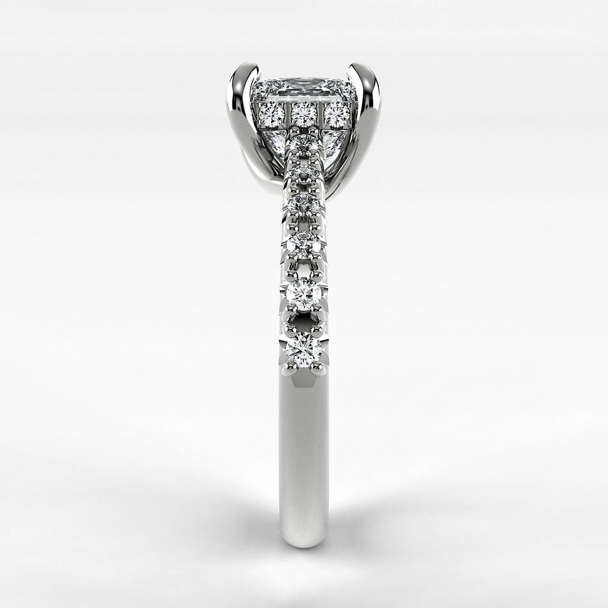 Anillo de Compromiso Supremo - Princess en oro blanco - vista 2