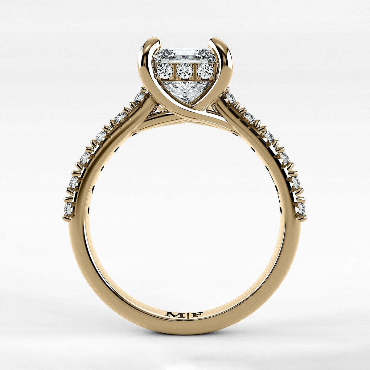 Anillo de Compromiso Supremo - Princess en oro amarillo - vista 3