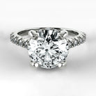 Anillo de Compromiso Supremo - Redondo en oro blanco - vista 1
