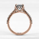 Anillo de Compromiso Supremo - Redondo en oro rosa - vista 3