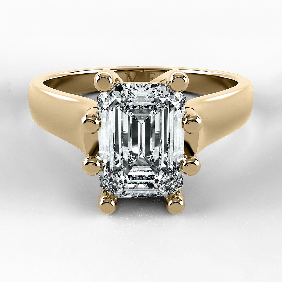 Anillo de Compromiso Lucerna - Esmeralda en oro amarillo - vista 1