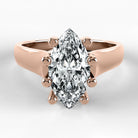 Anillo de Compromiso Lucerna - Marquesa en oro rosa - vista 1