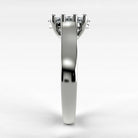 Anillo de Compromiso Lucerna - Marquesa en oro blanco - vista 2