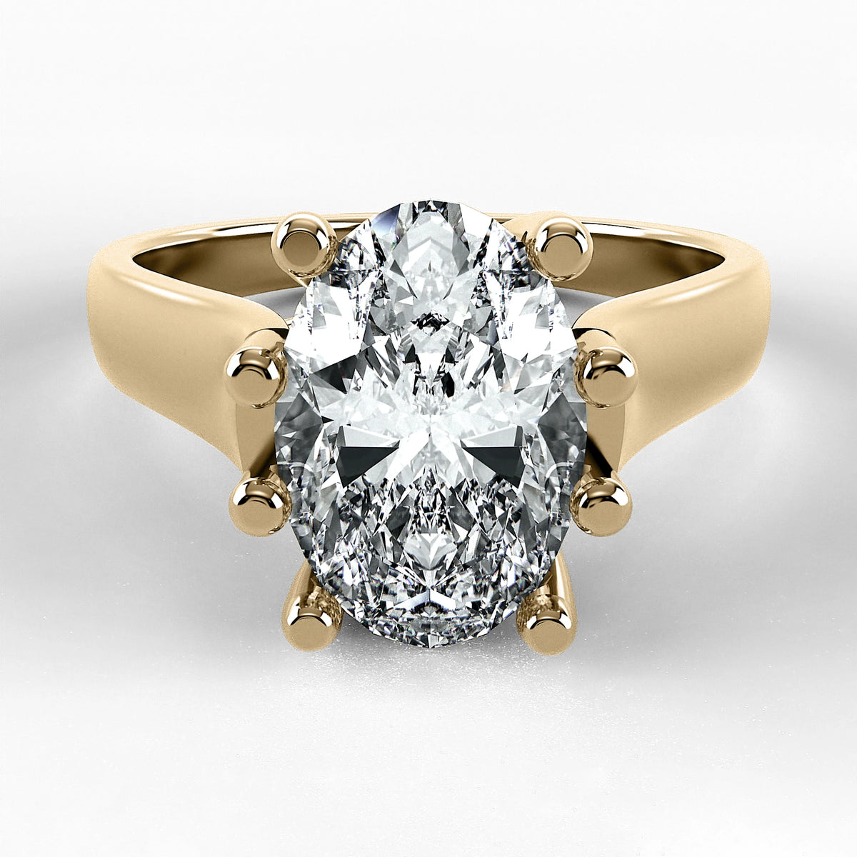 Anillo de Compromiso Lucerna - Oval en oro amarillo - vista 1