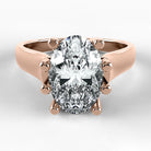 Anillo de Compromiso Lucerna - Oval en oro rosa - vista 1
