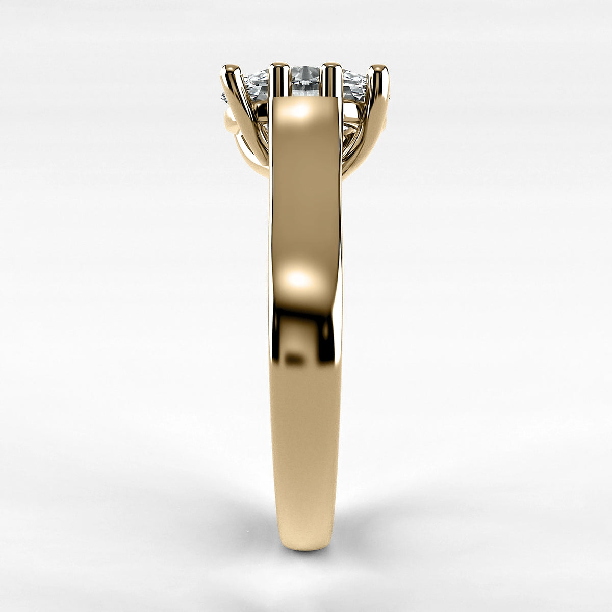 Anillo de Compromiso Lucerna - Oval en oro amarillo - vista 2