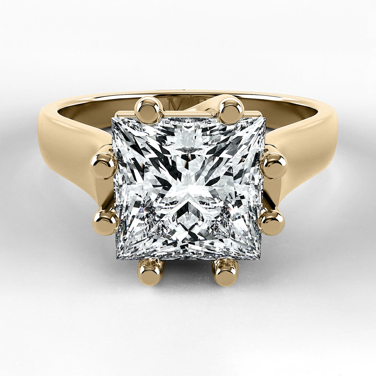 Anillo de Compromiso Lucerna - Princess en oro amarillo - vista 1